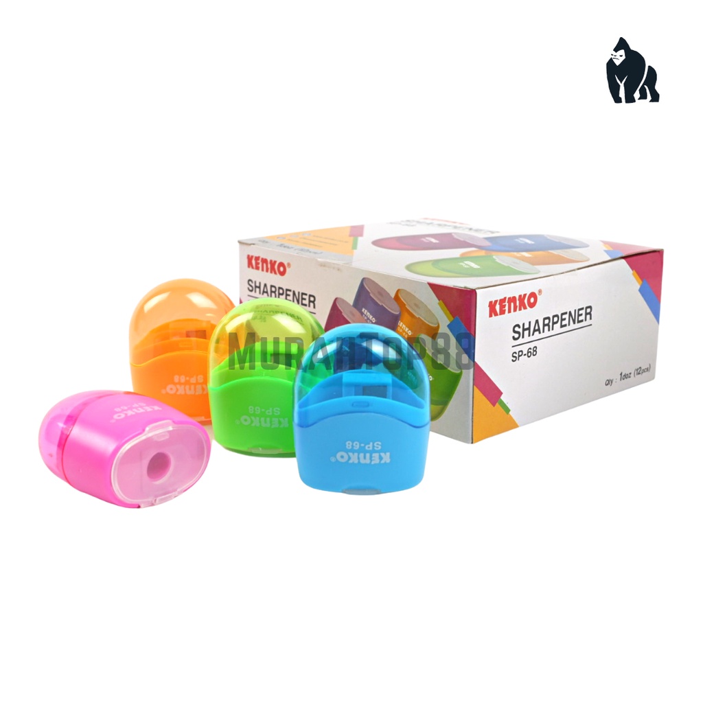 

Serutan Tabung Kenko SP-68 1 Lubang Dengan Tutup / Rautan Pensil Kecil + Wadah Tempat Sampah / Pencil Sharpener [PER PCS]