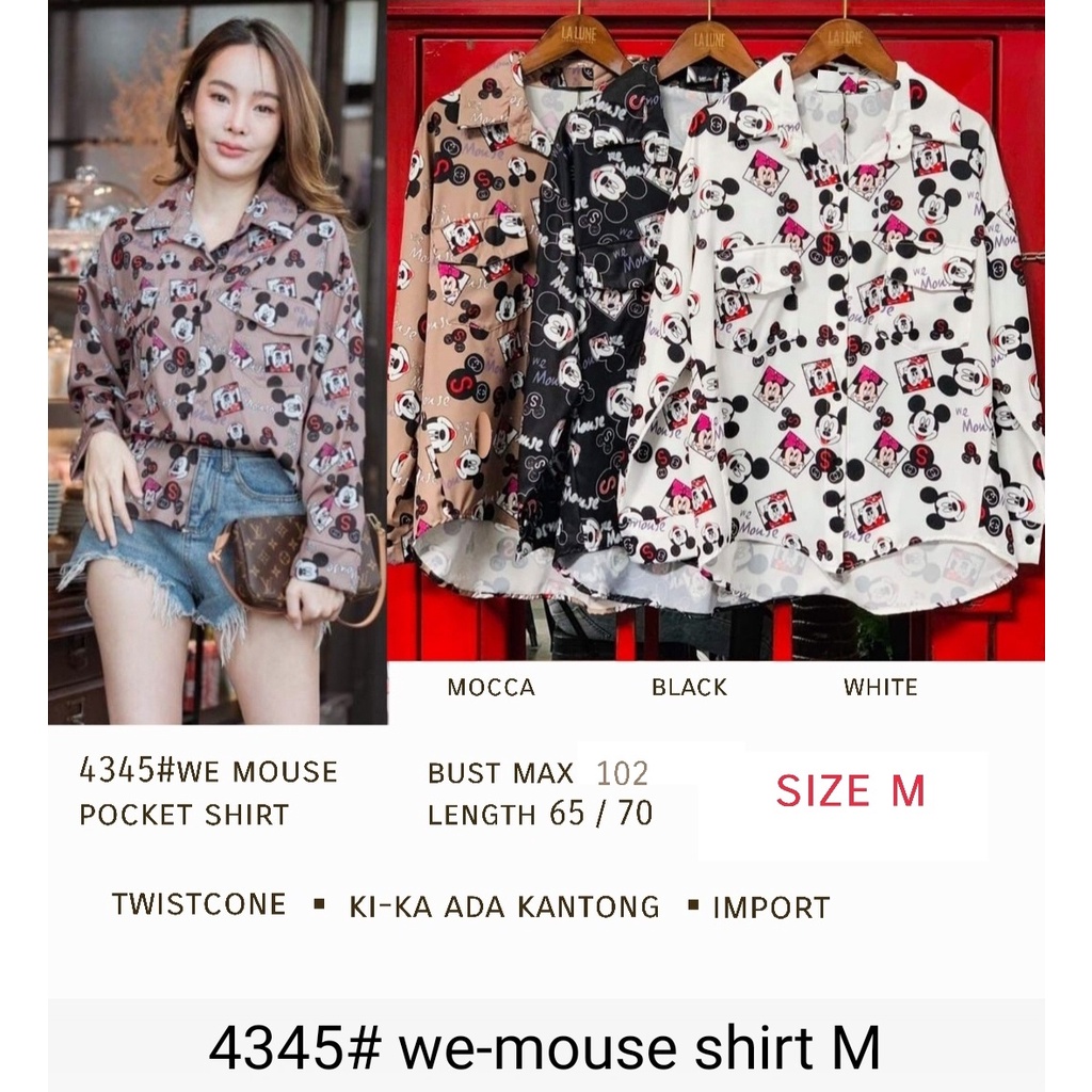NGJ 3M 4345 KEMEJA WE-MOUSE POCKET SHIRT M PREMIUM FASHION IMPORT THREE M TM