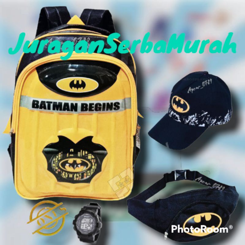 Tas Ransel Sekolah Anak Laki-laki Gambar Timbul Super Hero Murah