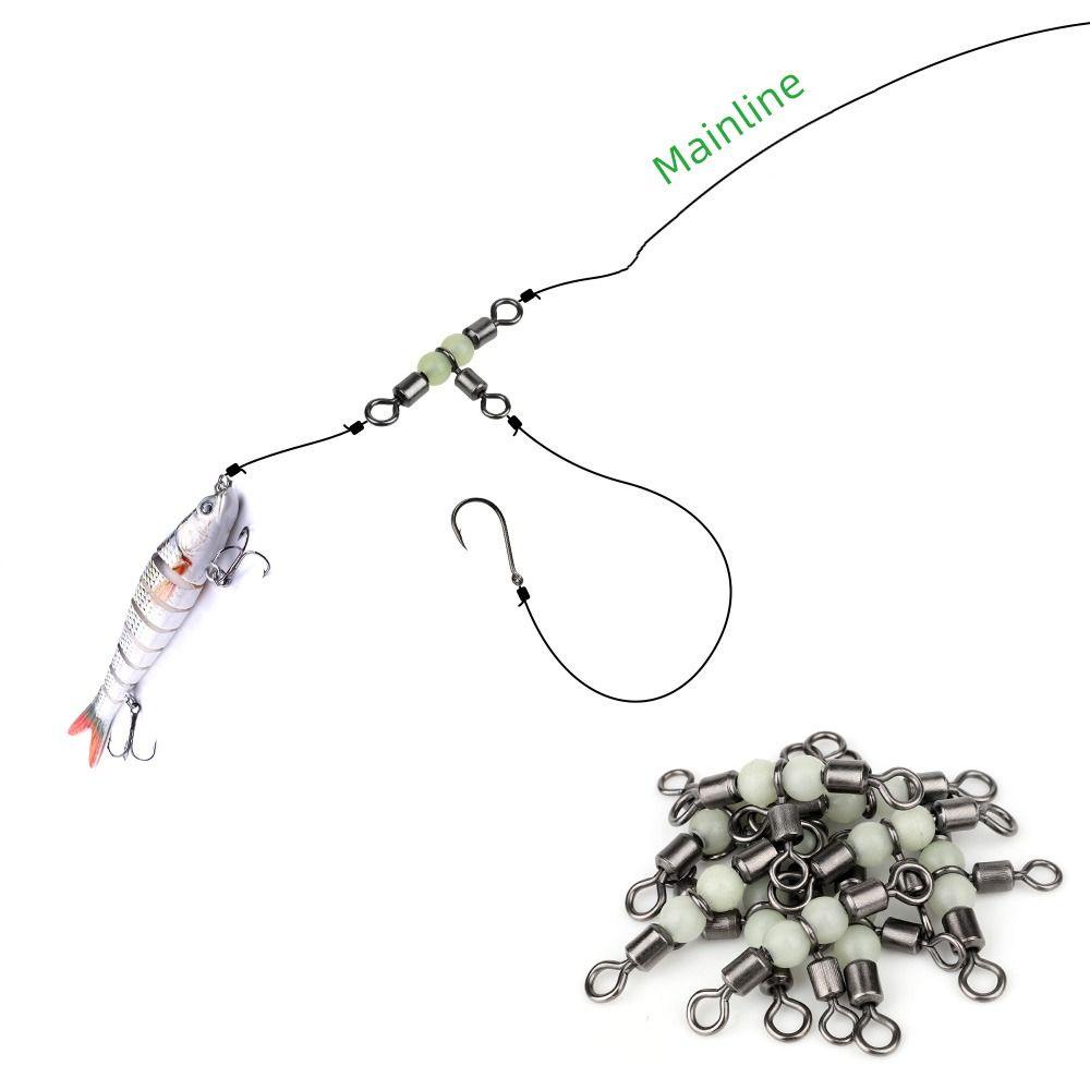 Lanfy Konektor Pancing Putar Fishing Tackle Connector Putar Bearing Fishhook Lure Line Connector Konektor Pancing