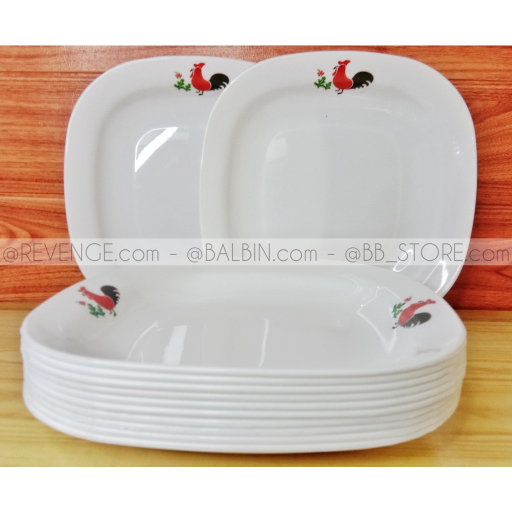 PIRING MAKAN 23CM CAP AYAM PLASTIK FOOD SAVE ISI 6 &amp; 12 PCS - PIRING CEKUNG - PIRING -PIRING TERBARU