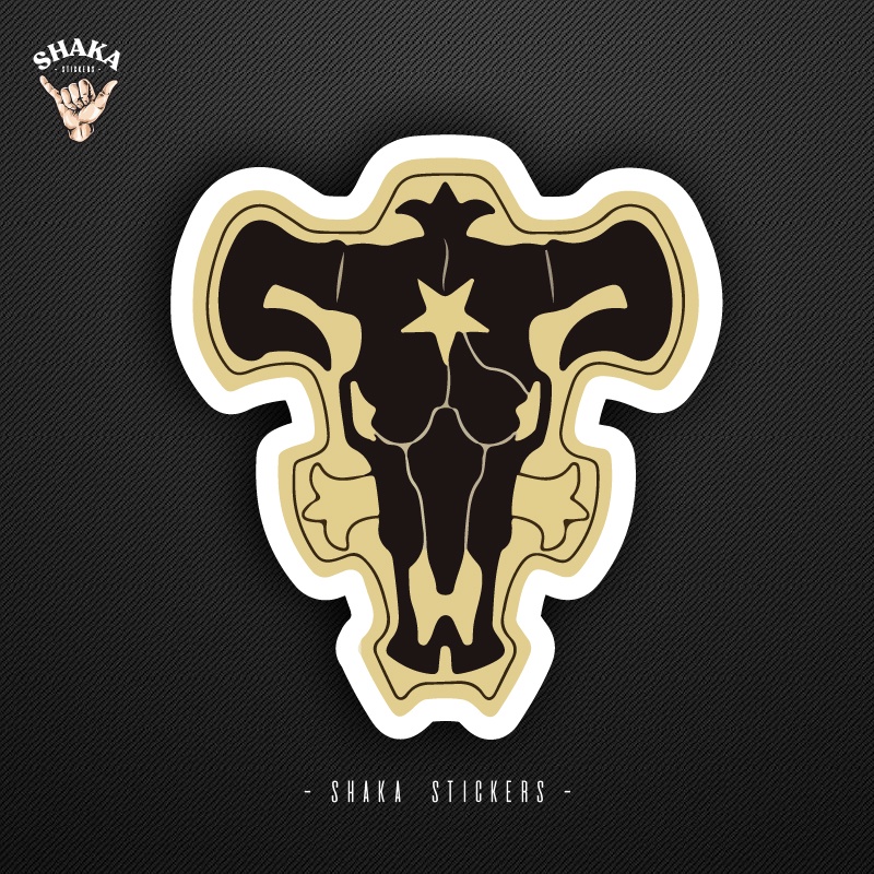 

Stiker Anime Black Clover Logo Black Bull Squad Sticker Anti Air Murah Sticker HP Laptop Casing Sticker Helem