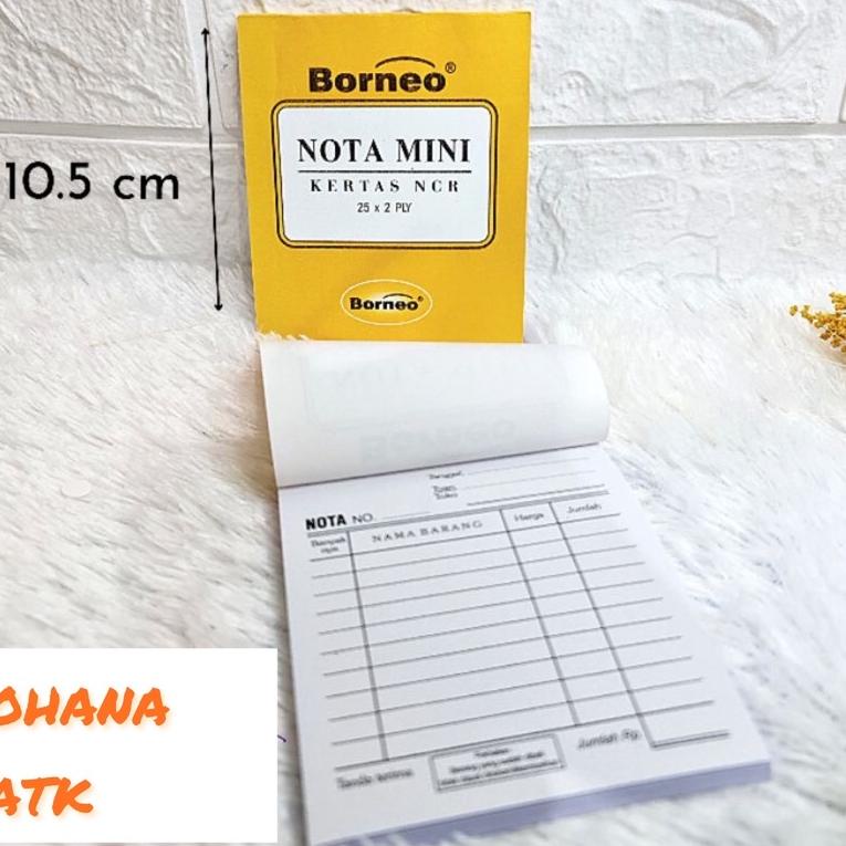

ㅁ 10 BUKU - Nota Kontan Mini Nota Olshop - 2 Ply (25 Lbr) ⇝