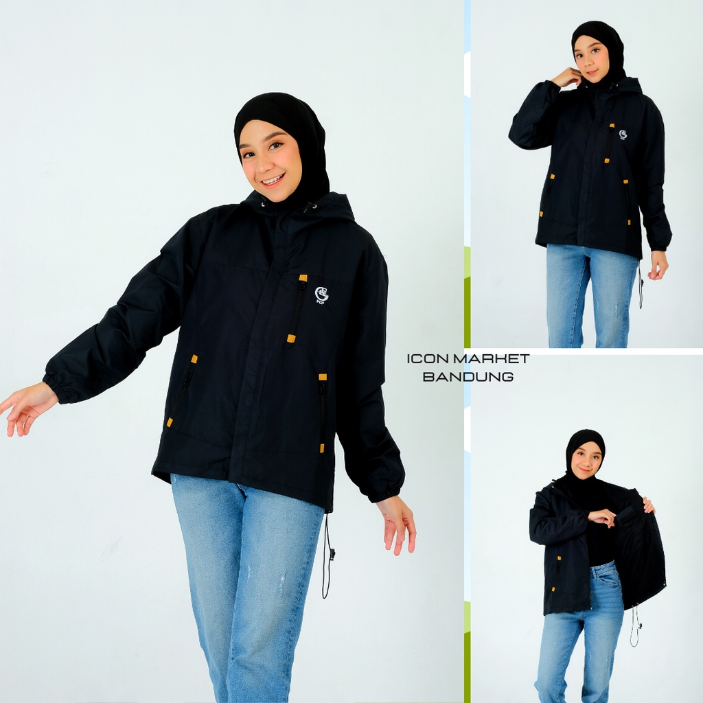 Jaket Parasut Wanita Waterproof Model Everest Size M L XL XXL Original FCF / Jaket Outdoor Wanita Anti Air