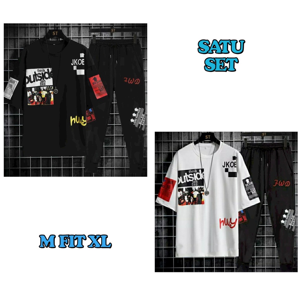 MUKZHOP - STELAN OUTSIDE / satu pasang / oneset / pakain kece / fashion pria / SETELAN TERBARU