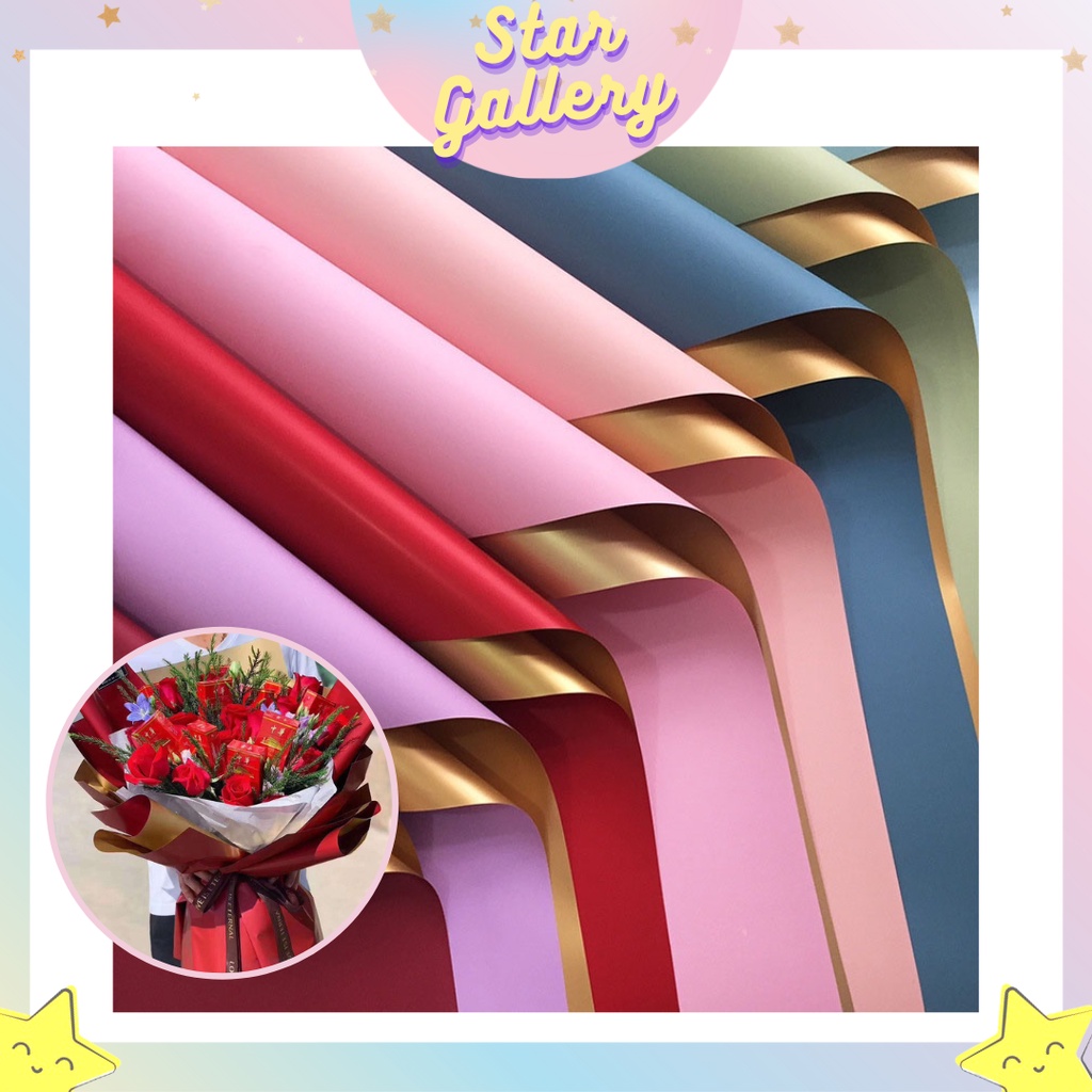 

Kertas Bunga Buket Flower Wrapping Cellophane Dua Warna BI Color Waterproof KB02