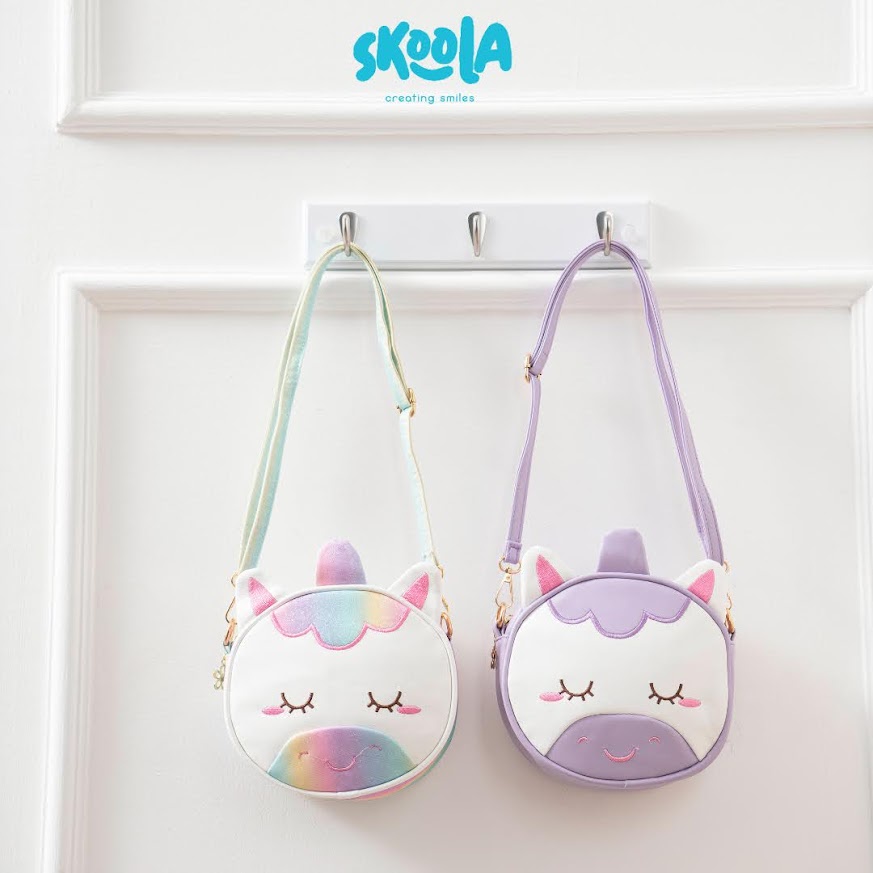 Skoola Tas Anak Perempuan PAUD Remaja Selempang Ransel 2in1 Unicorn - Unigi