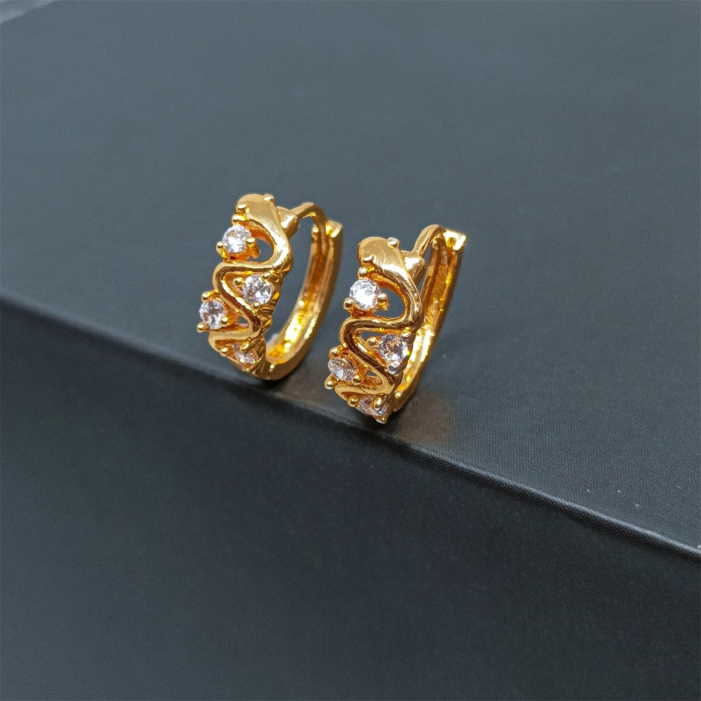 JEWELRY COD anting titanium wanita emas muda anti karat dewasa tusuk korea asli panjang dan luntur korea style