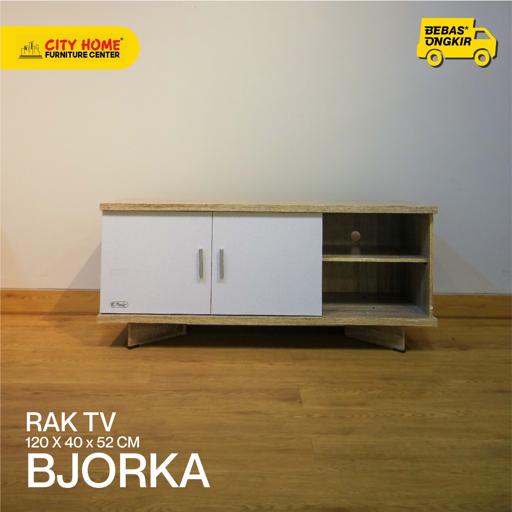 Rak TV BJORKA 120 cm Wall Unit TV Unit Scandinavian | City Home Cikarang