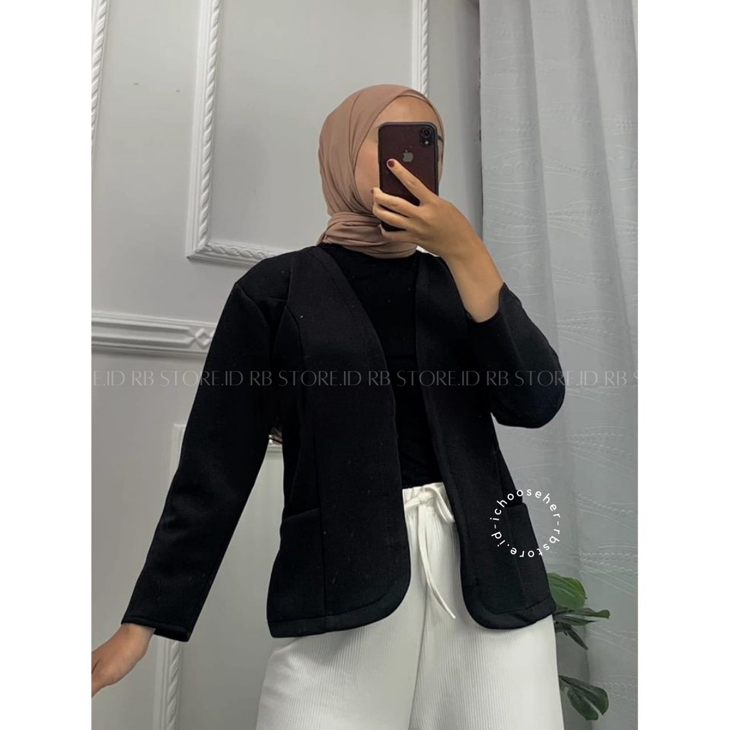 Blazer Wanita Nabila Blazer Scuba Premium