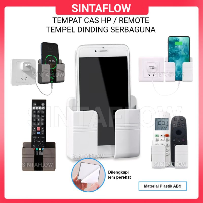 Rak Hp Holder Hape / Remote Handphone Tempel Di Dinding Multifungsi Tempat Letak Hp Saat Di cas Temp