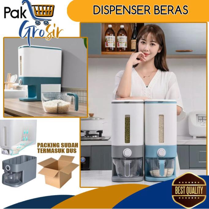 Dispenser Beras 12L Rice Box Tempat Penyimpanan Beras Otomatis