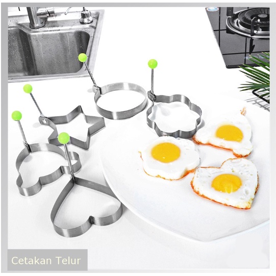 ❤ IJN ❤ Cetakan Telur Karakter Telor Ceplok Mata Sapi Dadar Goreng Stainless Steel Pancake