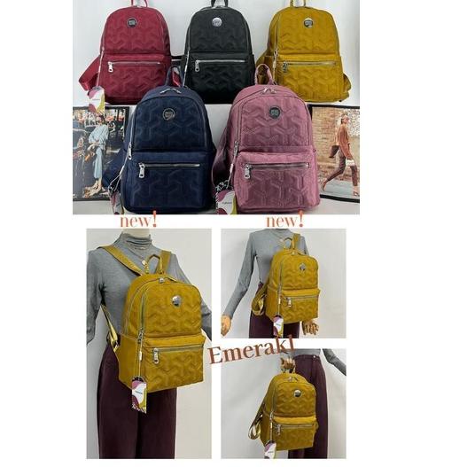 ➟➬✢ SIGHMON Tas Wanita Ransel Import Fashion Korea 100% Original Tas Ransel 3 in 1 Canvas Import Wat