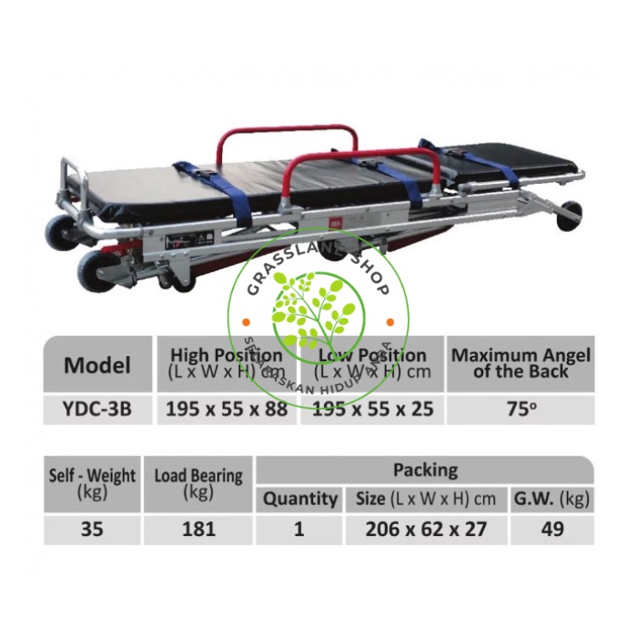 Stretcher For Ambulance Car Tandu Ambulan GEA YDC 3B 3 B