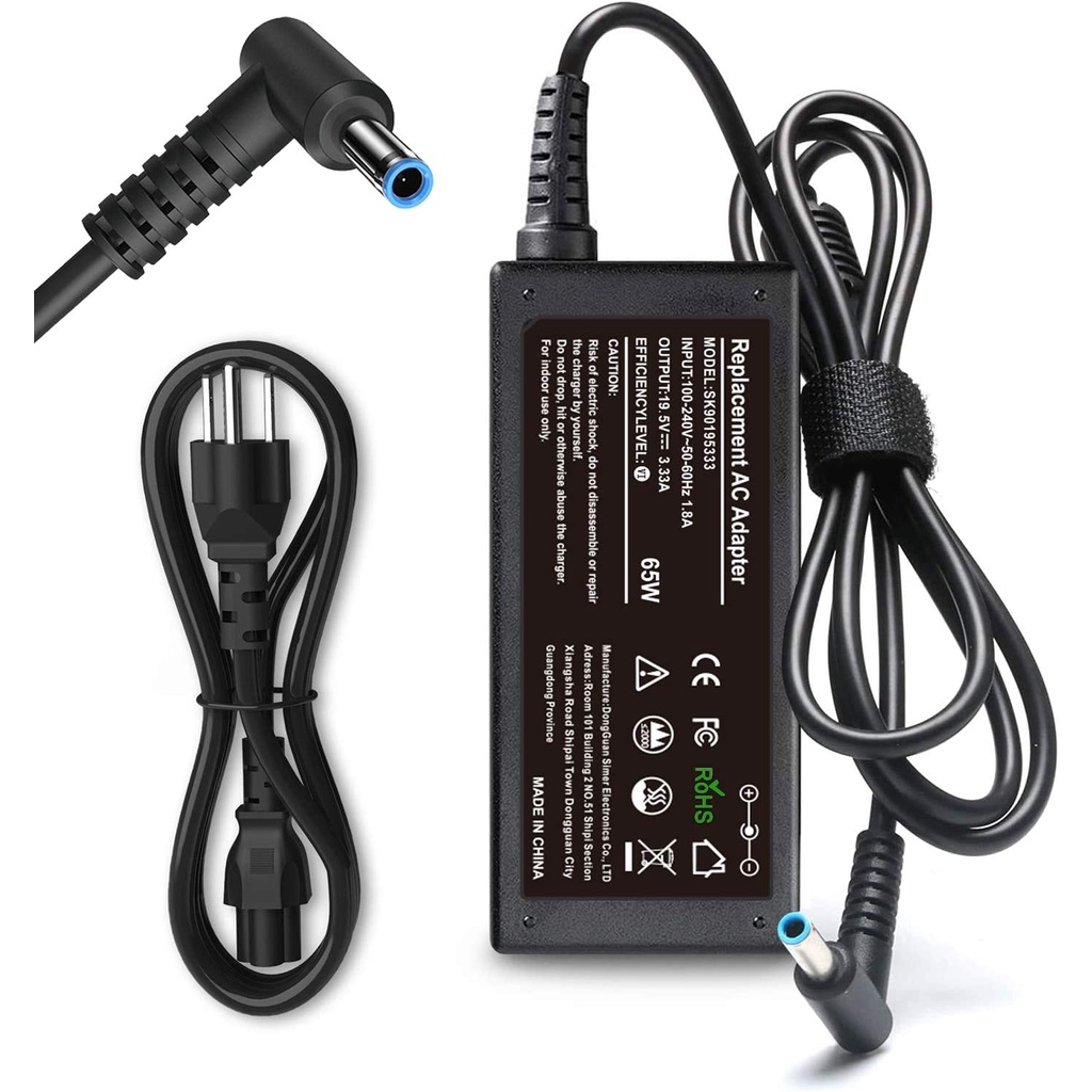 Actual✨Adaptot Charger laptop HP Pavilion 14 19.5V-3.33A/2,31A blue pin ORIGINAL