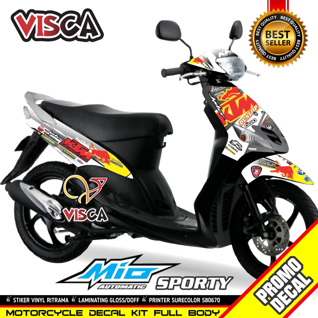 Decal Mio Sporty Full Body Stiker Mio Sporty Full Body Striping Mio Sporty Variasi Decal Hologram Mi