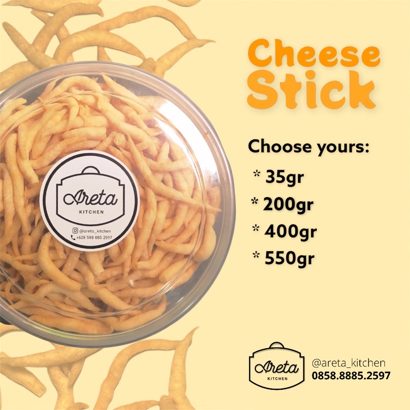

Stick Keju Cheedar - Cheese Stick Areta Kitchen