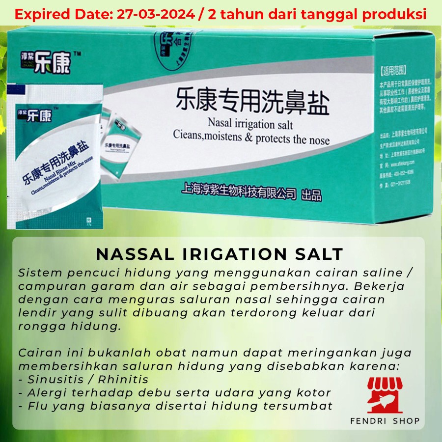 1 BOX Garam steril untuk cuci Hidung Nose wash Rinse Nasal Sinus Salt !PROMO HARGA TERMURAH!