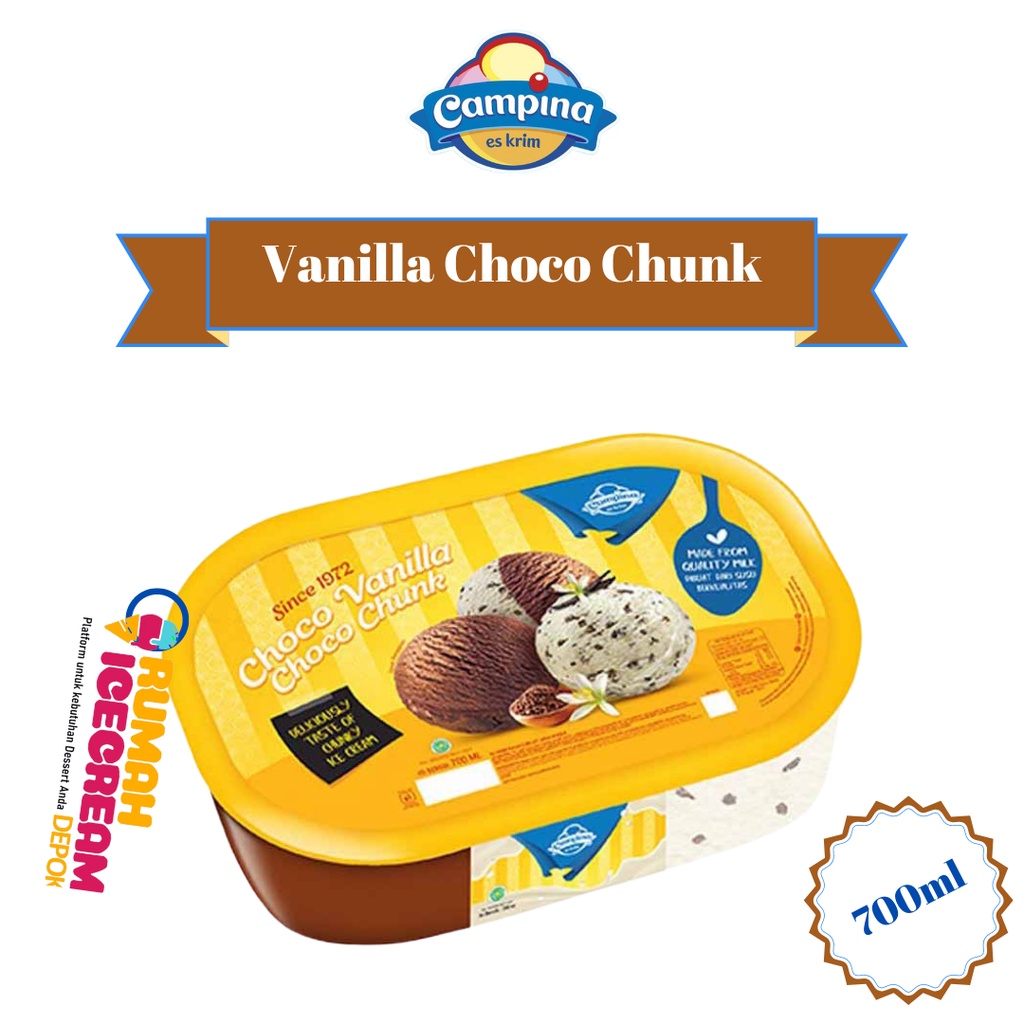 

Eskrim/Campina Vanilla Choco Chunk 700ml