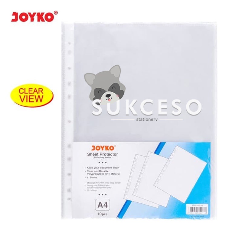 

Joyko Sheet Protector SHP-202-10 A4 isi 10 Pcs PP Pocket