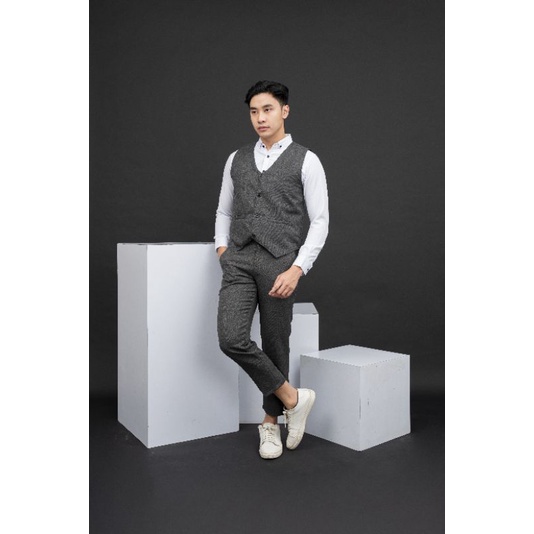 Mubeng Vest Formal/Rompi Jas Semi Wool Slimfit