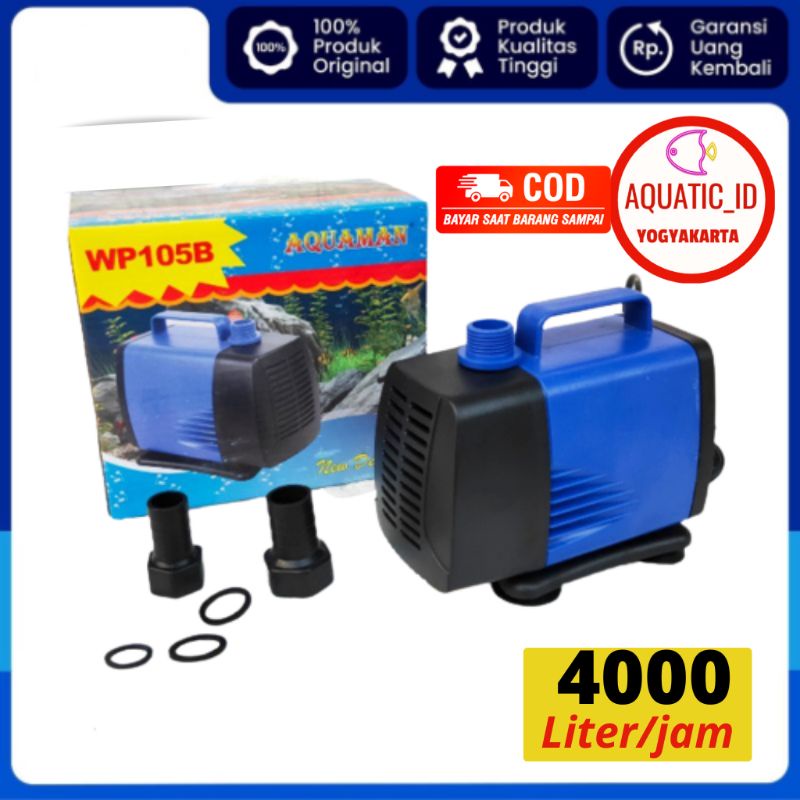 AQUAMAN WP 105B - Mesin Pompa kolam Aquarium 4000 LH - Filter Akuarium filter pilter mesin pompa aqu