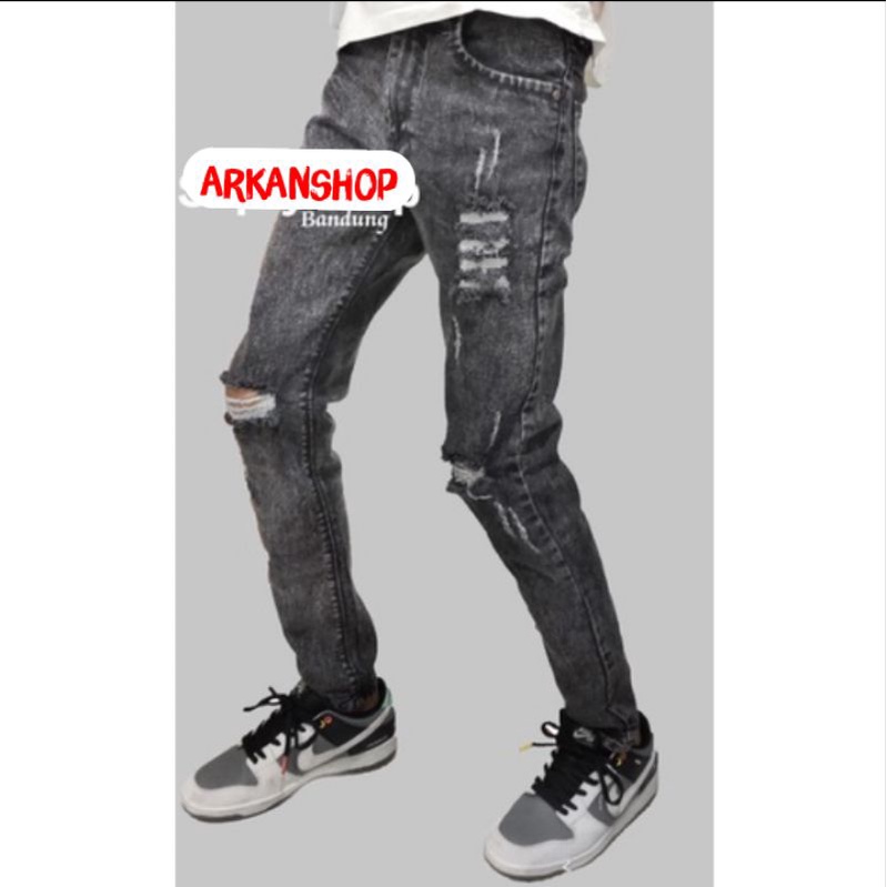 AK DENIM-039™ | Celana Jeans Pria Original LEGEND Soft Jeans Premium Long Pant's Men's | Celana Jeans Pria Panjang | Celana Jeans Pria Sobek