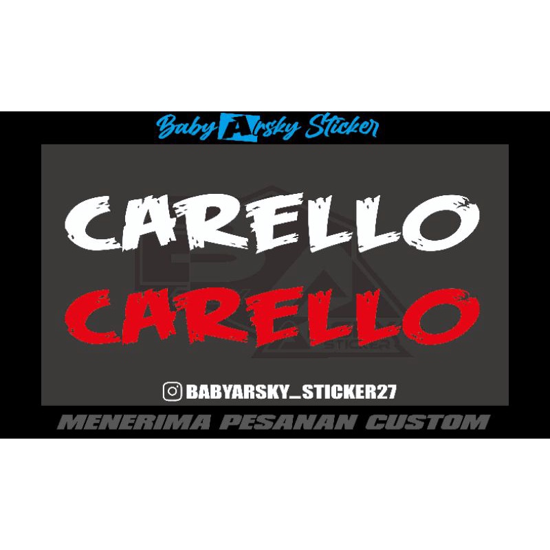 

STICKER CUTTING CARELLO