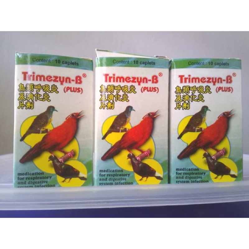 TRIMEZYN B PLUS OBAT BURUNG ISI 10kaplet