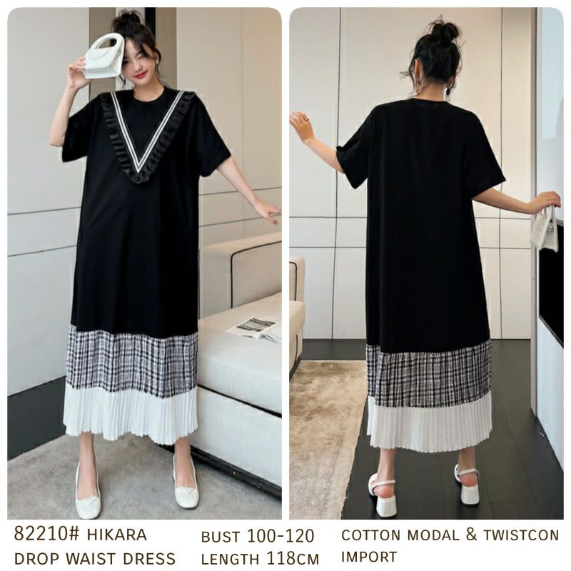 MDLV ~ 82210# Hikara Drop Waist Dress Premium Import