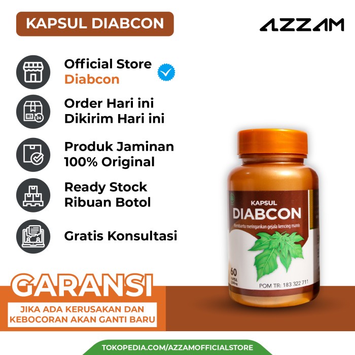 Kapsul Diabcon Obat Herbal Diabetes Gula Darah Kencing Manis