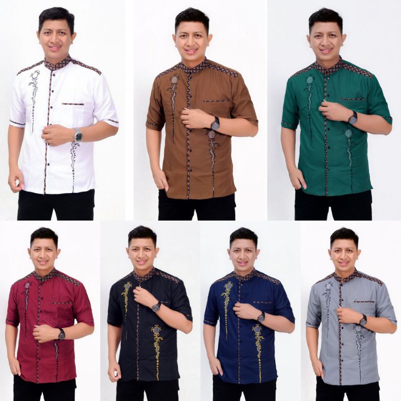 Baju Koko Bordir Meteor Koko Lebaran Koko Batik Kombinasi Koko Remaja