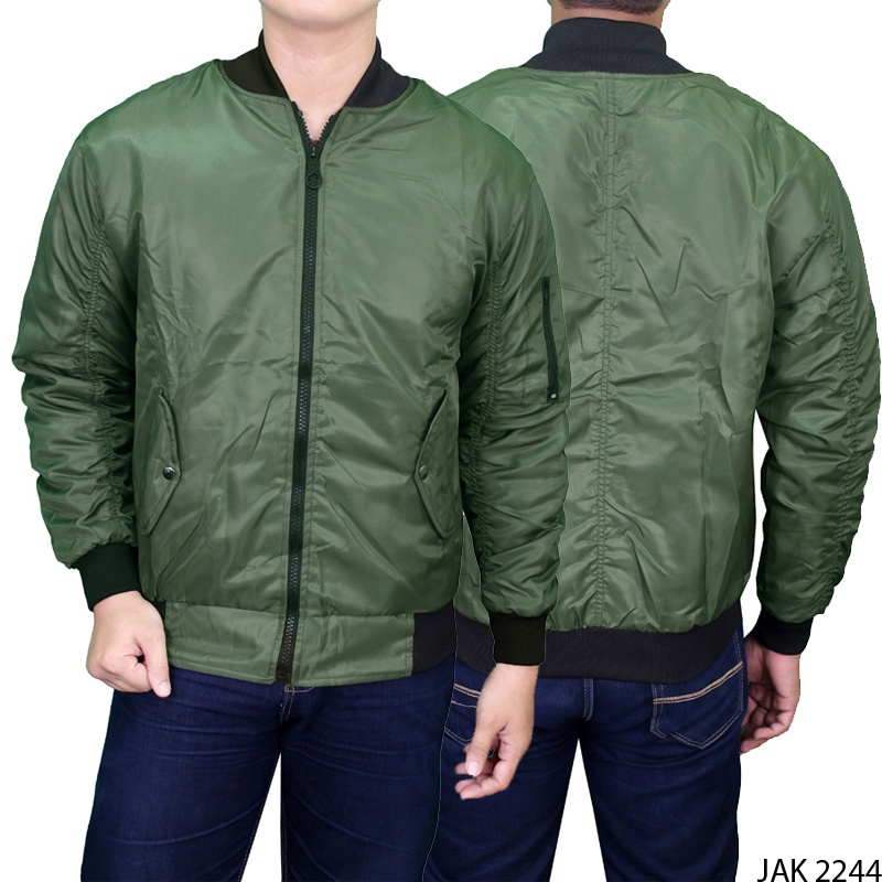 Jaket Pria Casual Modis Parasut Abu – Merah – JAK 2250
