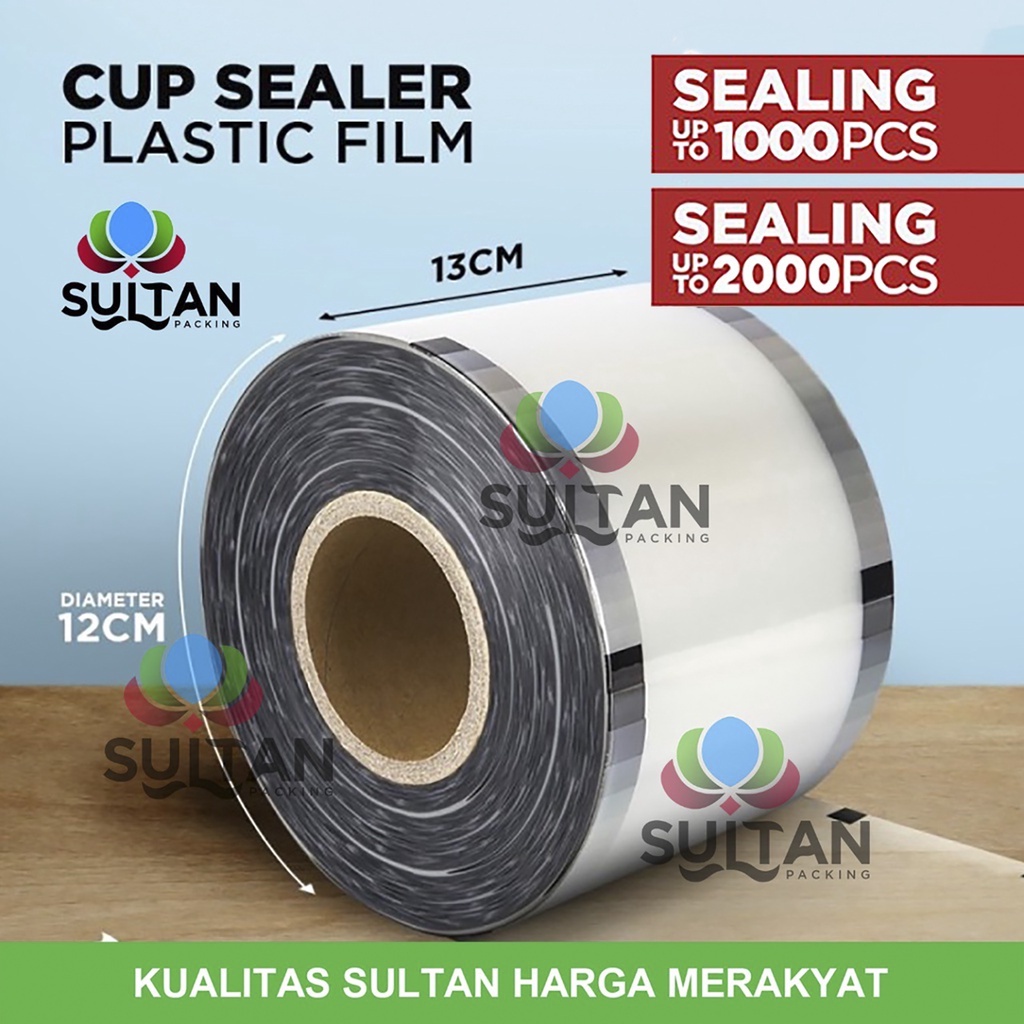 Plastik Lid Cup Sealer Tutup gelas Plastik Roll seal cup 1000pcs gelas