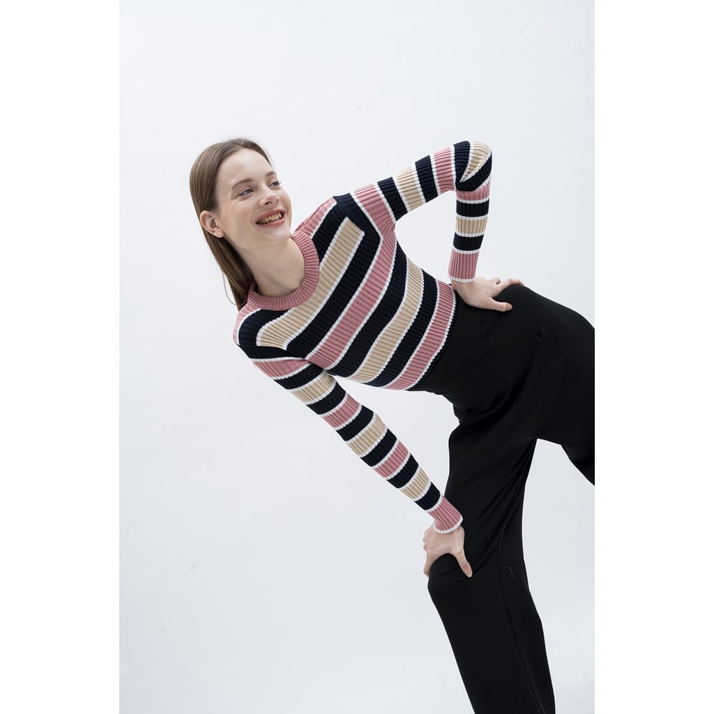 Bica Knit Inner Sweater wanita - press body-dustypink