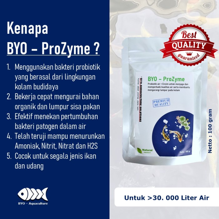 Probiotik Air + Enzim / Ikan - BYO ProZyme