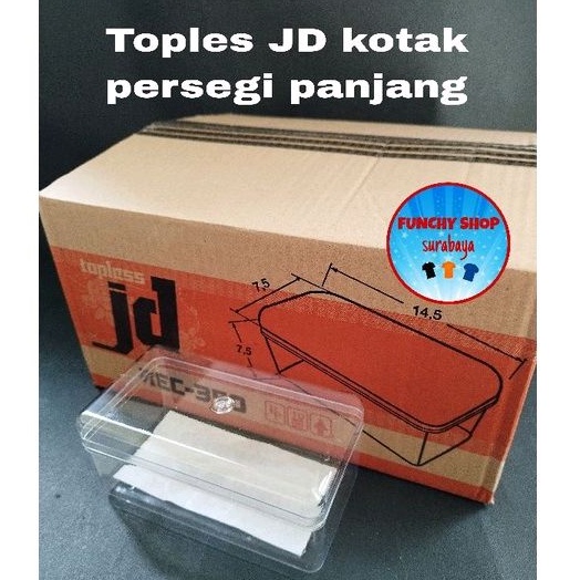 TOPLES KOTAK PERSEGI PANJANG 350gr TOPLES KUE KERING NASTAR - DESSERT BOX