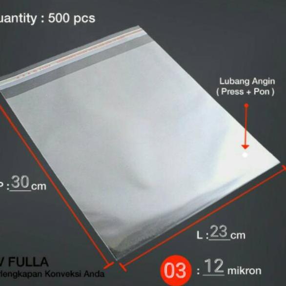 

Promo Plastik OPP Ukuran 23 x 30 cm 03 mikron 500 lembar