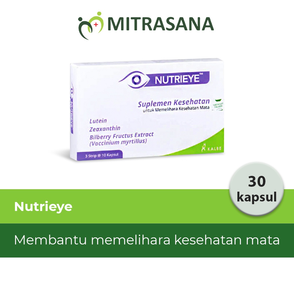 NutriEye 3 Strip x 10 kapsul - Suplemen Kesehatan Mata