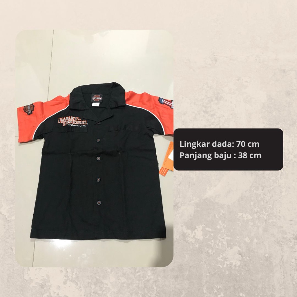 kemeja Harley Davidson, baju anak, original new
