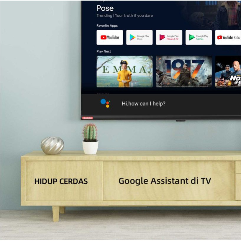 [ GOOGLE TV ]Changhong Android TV L40H7 | Android 11 - Smart TV - LED TV - Youtube dan Netflix - Google Assistant