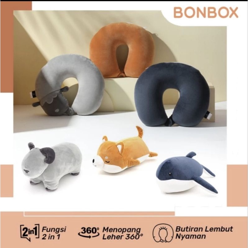 Bonbox BNP30 Bantal Leher Traveling Boneka 2 in 1