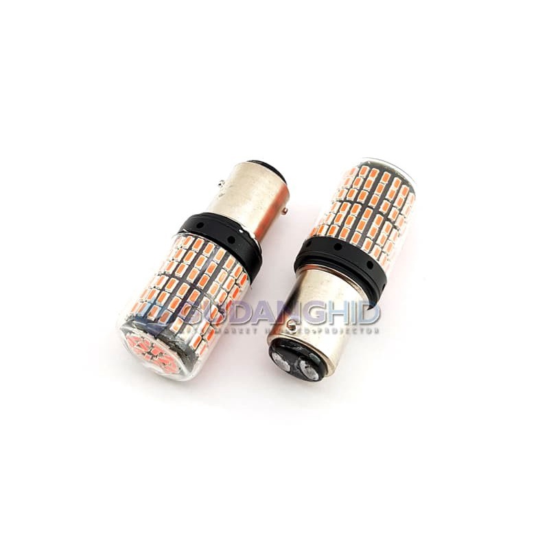 Lampu Rem Stoplamp LED 1157 S25 Bayonet 4014 144 Mata 12V-24V CANBUS