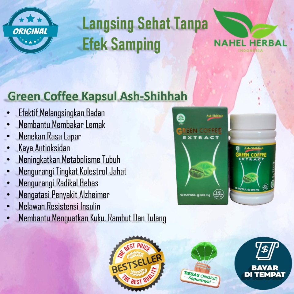 Obat Peluntur Lemak Ampuh Dalam 1 Minggu Bsh - Kapsul Pelangsing Badan Green Coffee Detox Kualitas -