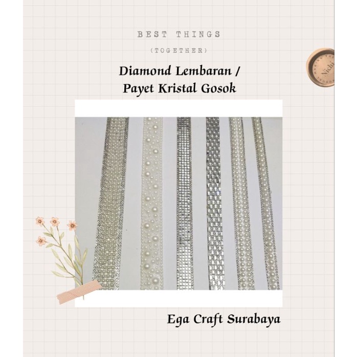 Diamond Lembaran / Payet Kristal Gosok