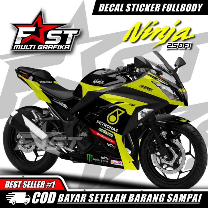 Kawasaki Ninja 250 Fi Motor decal stripping fullbody stiker Ninja 250Fi