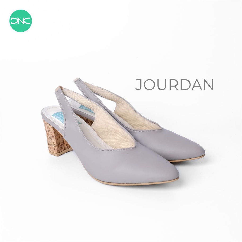 Sendal Heels Nyaman Ringan Original - DNC Shoes Jourdan Grey