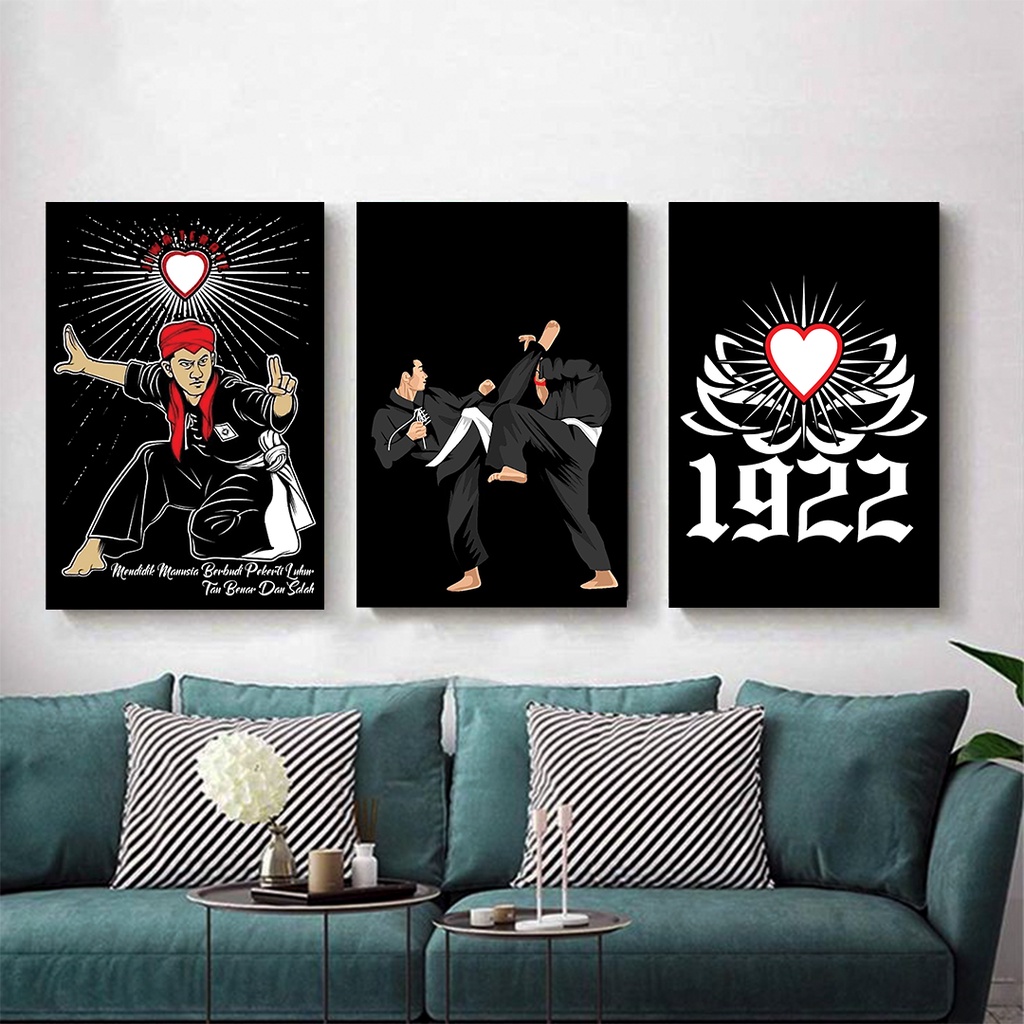 Hiasan Dinding PSHT Ukuran 47x31 Dekorasi Dinding Kamar SH Terate Pajangan Dinding Ruang Tamu Ukuran