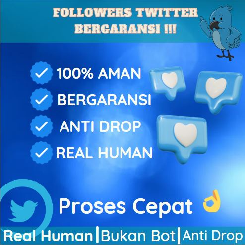 Followers Twitter Fresh Real Aman Termurah / Pengikut Twitter
